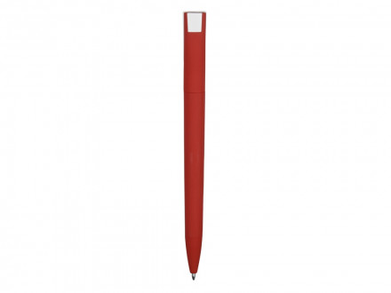 Ручка пластиковая soft-touch шариковая Zorro, красный/белый