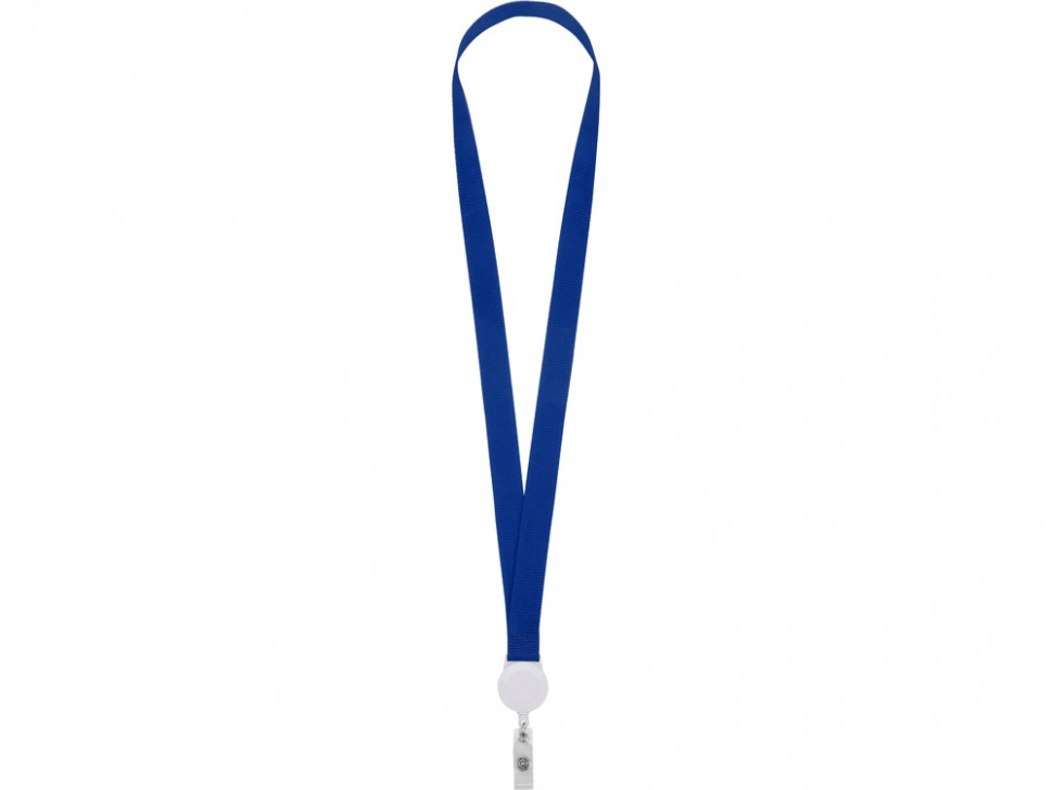 Ланьярд с ретрактором, синий