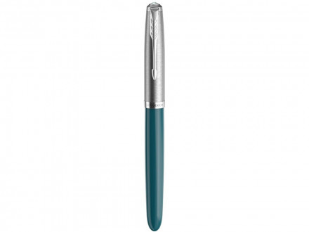 Перьевая ручка Parker 51 CORE TEAL BLUE CT, перо: F, цвет чернил: black, в подарочной упаковке.