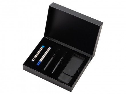 Подарочный набор ручек Dumas: ручка шариковая и роллер, 4 стержня (2 шариковых, 2 роллера), футляр