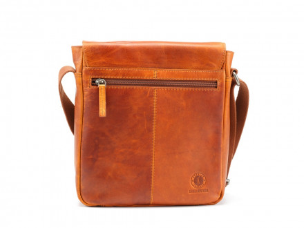 Сумка через плечо KLONDIKE DIGGER Erin, натуральная кожа цвета коньяк, 32 x 28 x 8 см