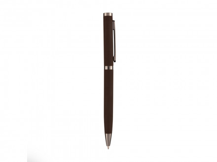 Ручка Firenze шариковая автоматическая софт-тач, коричневая