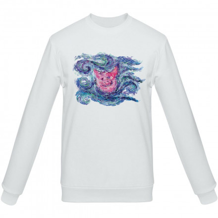 Толстовка унисекс «Ван-Пиг», белая