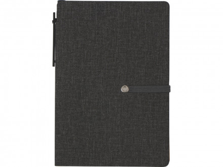 Блокнот А6 Write and stick с ручкой и набором стикеров, черный