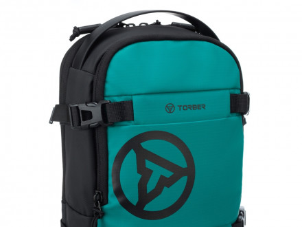 Рюкзак на одно плечо TORBER Xtreme, зелёный/чёрный, 20 х 8 х 31 см, 5л