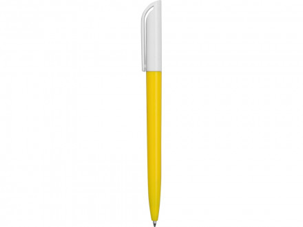 Ручка пластиковая шариковая Миллениум Color BRL, желтый/белый