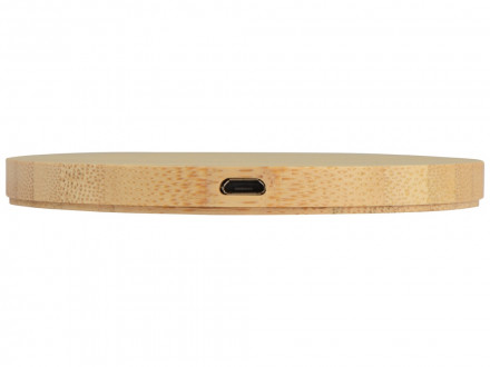 Беспроводное зарядное устройство из бамбука Cap, натуральный