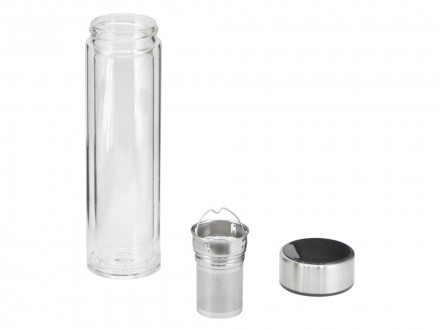 Стеклянный термос с индикатором температуры Tapp, 500 мл, серебристый