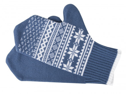 Варежки «Скандик», синие (индиго)