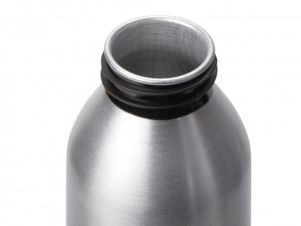 Алюминиевая бутылка для воды с ручкой Plain Alu, 650 мл, серебристый