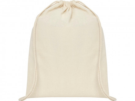 Рюкзак со шнурком Oregon хлопка плотностью 140 г/м2, natural