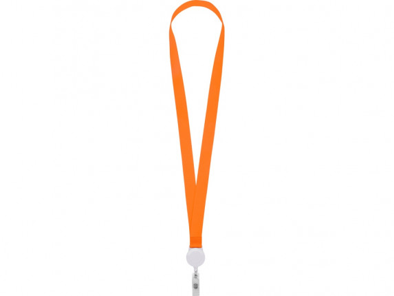 Ланьярд с ретрактором, оранжевый