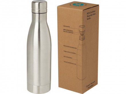 Бутылка с вакуумной изоляцией Vasa объемом 500 мл, серебристый