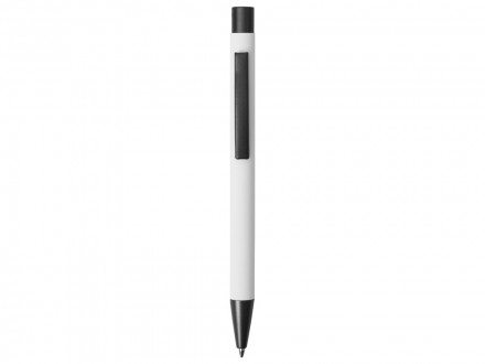 Ручка металлическая soft touch шариковая Tender, белый/серый