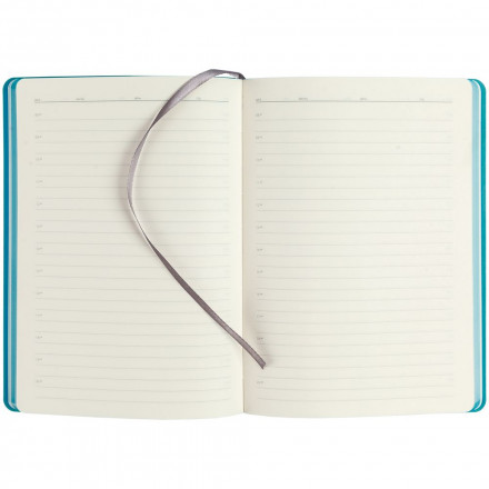 Ежедневник Slip, недатированный, серый с бирюзовым