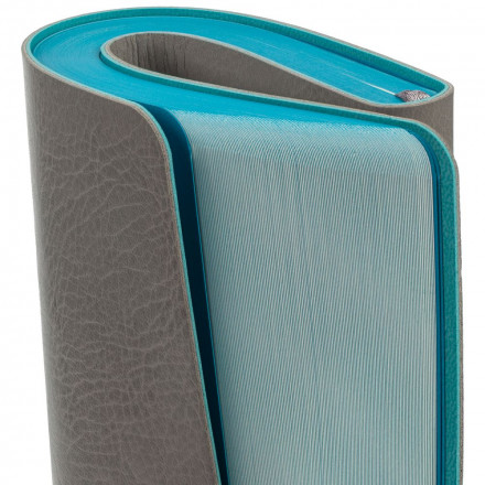 Ежедневник Slip, недатированный, серый с бирюзовым