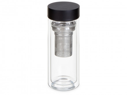 Стеклянная термобутылка Glassir, 500мл, черный