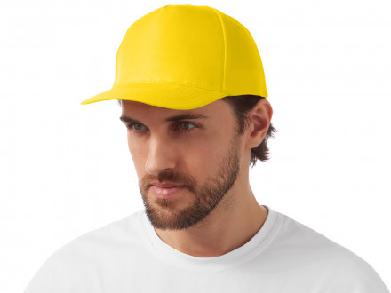 Бейсболка Poly 5-ти панельная 120 гр, желтый