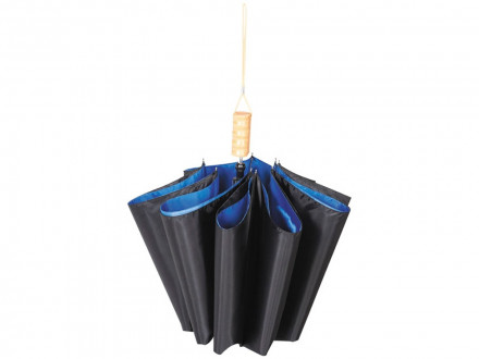 Зонт Blue skies 21 двухсекционный полуавтомат, черный