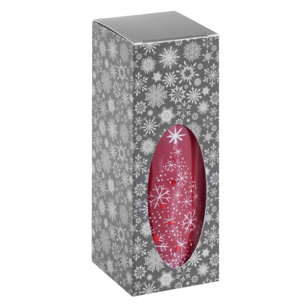 Свеча ручной работы «Снежный лес», в форме цилиндра