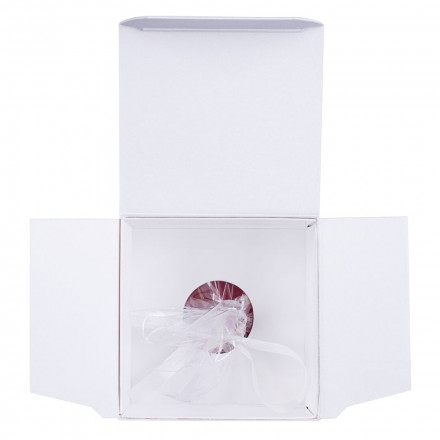 Свеча ручной работы «Снежный лес», в форме цилиндра