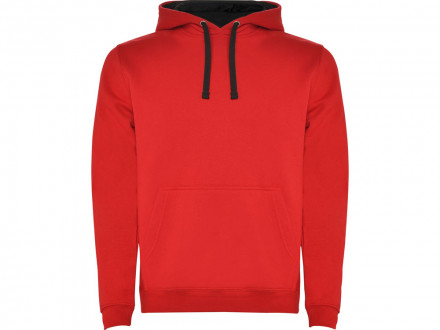 Толстовка с капюшоном Urban мужская, красный/черный