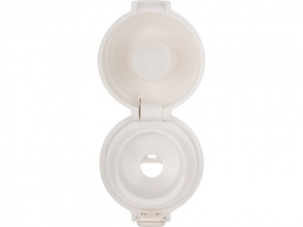 Вакуумная термокружка Waterline c кнопкой Guard, 400 мл, тубус, белый