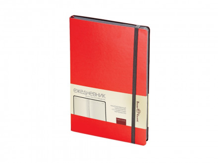 Ежедневник А5 недатированный Megapolis Soft, красный