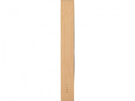 Внешний аккумулятор с подсветкой лого и солнечной панелью Reedia S1, 10000 mAh, бамбук, черный