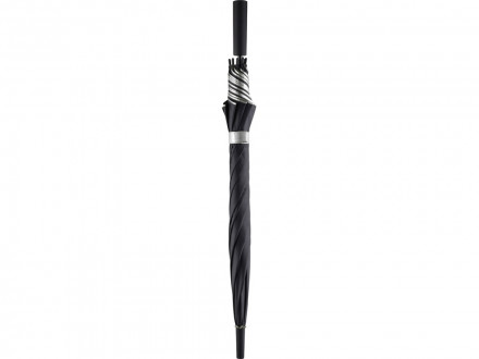 Зонт-трость 1159 Double face полуавтомат, черный/серебристый