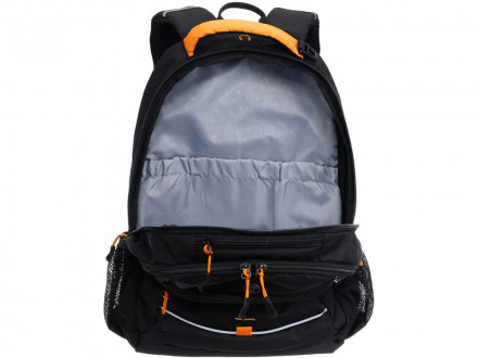 Рюкзак TORBER ROCKIT черный/оранжевый, полиэстер/добби, 32x15x46 см, 22 л