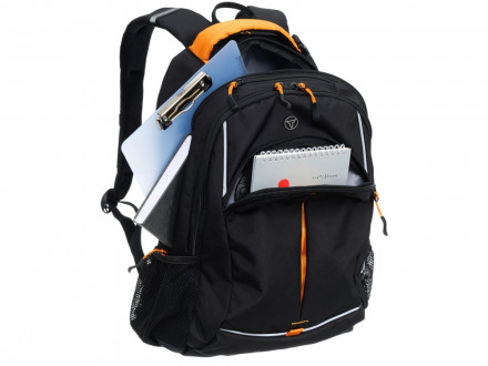 Рюкзак TORBER ROCKIT черный/оранжевый, полиэстер/добби, 32x15x46 см, 22 л