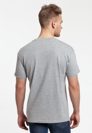 Футболка «На шаг впереди», серый меланж