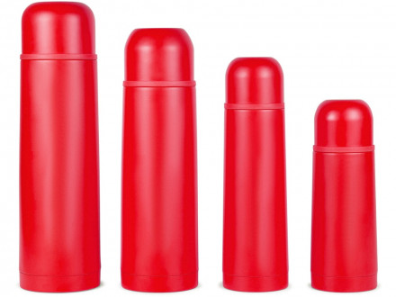 Термос Relaxika 101 (1 литр), красный (без лого)