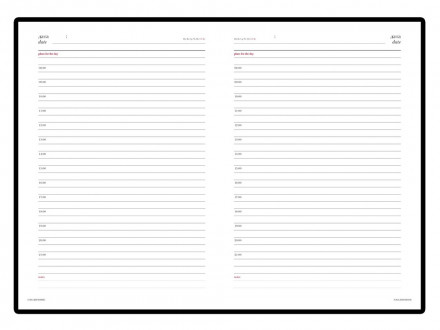 Ежедневник недатированный А5 Sidney Nebraska, черный (белый обрез)