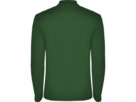 Рубашка поло Estrella мужская с длинным рукавом, бутылочный зеленый
