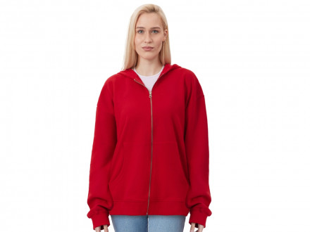 Толстовка оверсайз с капюшоном на молнии Monaco, красный