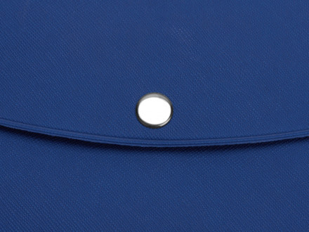 Органайзер для документов на кнопке с отделением для купюр и ручки, упаковка в индивидуальный пакет, синий/темно-синий