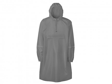 Дождевик - пончо Galaxy со светоотражающими элементами, серый