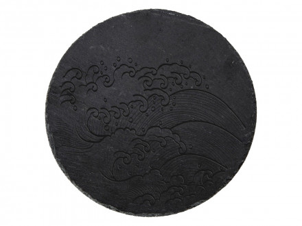 Круглая доска Moon для закусок, сланцевая 25 см