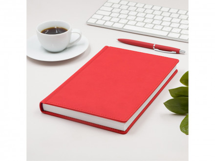 Ежедневник А5 датированный Velvet 2026, красный