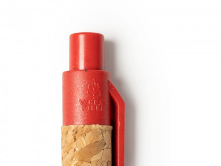 Ручка шариковая COMPER Eco-line с корпусом из пробки, натуральный/красный