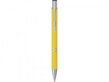 Ручка металлическая шариковая Legend Gum софт-тач, желтый