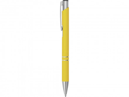 Ручка металлическая шариковая Legend Gum софт-тач, желтый