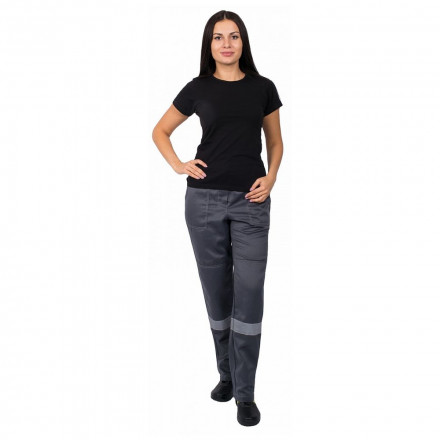 Костюм рабочий женский «Весна», серый с красным