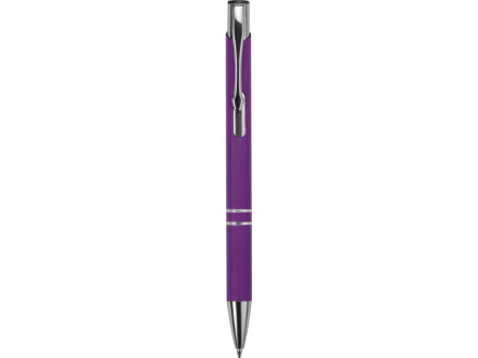 Ручка металлическая шариковая Legend Gum софт-тач, фиолетовый