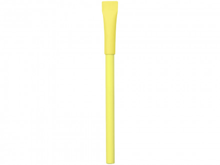 Ручка картонная с колпачком Recycled, желтый (Р)