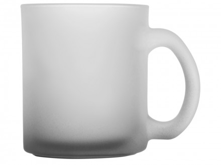 Стеклянная матовая кружка с градиентом для сублимации, черный Ombre Sub