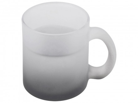 Стеклянная матовая кружка с градиентом для сублимации, черный Ombre Sub