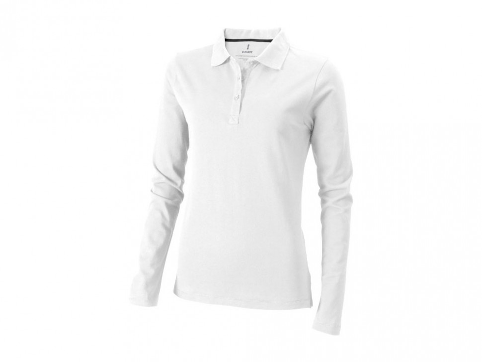 Рубашка поло Oakville женская с длинным рукавом, белый